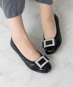 Bridget Birkin / ブリジットバーキン パンプス | 【BRIDGET BIRKIN WALK】キルティングビジューリボンウォーキングパンプス