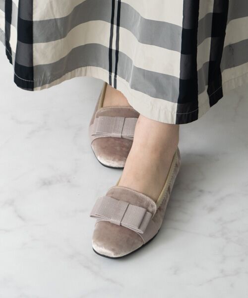 Bridget Birkin/ブリジットバーキン 【BRIDGET BIRKIN WALK】スクエアオペラコンフォートシューズ ベージュ雑材 22.5