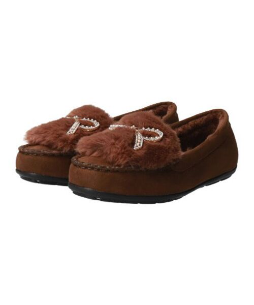 Bridget Birkin / ブリジットバーキン フラットシューズ | 【Bridget Birkin】キラキラリボンムートンシューズ | 詳細1