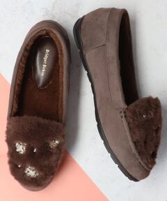 Bridget Birkin / ブリジットバーキン フラットシューズ | 【Bridget Birkin】ランダムビジュームートンシューズ