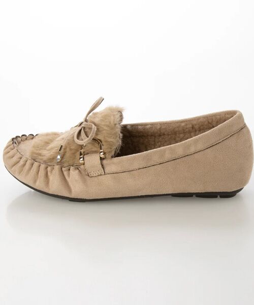 Bridget Birkin / ブリジットバーキン フラットシューズ | 【Bridget Birkin】フェイクファーリボンモカシン | 詳細2