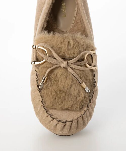 Bridget Birkin / ブリジットバーキン フラットシューズ | 【Bridget Birkin】フェイクファーリボンモカシン | 詳細4