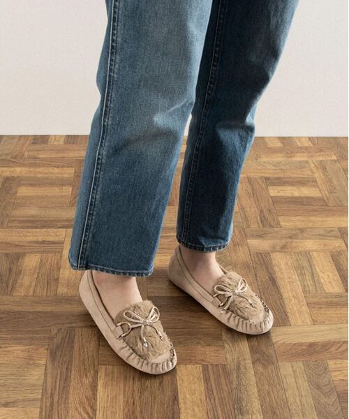 Bridget Birkin / ブリジットバーキン フラットシューズ | 【Bridget Birkin】フェイクファーリボンモカシン | 詳細5