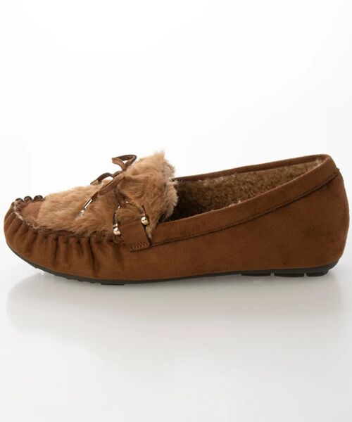 Bridget Birkin / ブリジットバーキン フラットシューズ | 【Bridget Birkin】フェイクファーリボンモカシン | 詳細7