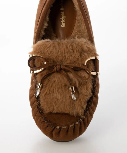 Bridget Birkin / ブリジットバーキン フラットシューズ | 【Bridget Birkin】フェイクファーリボンモカシン | 詳細11