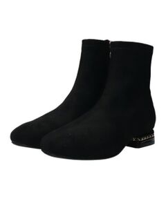 Bridget Birkin / ブリジットバーキン ブーツ（ショート丈） | 【Bridget Birkin】パールチェーンヒールストレッチショートブーツ