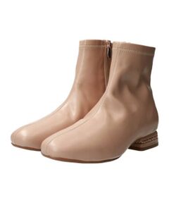 Bridget Birkin / ブリジットバーキン ブーツ（ショート丈） | 【Bridget Birkin】パールチェーンヒールストレッチショートブーツ