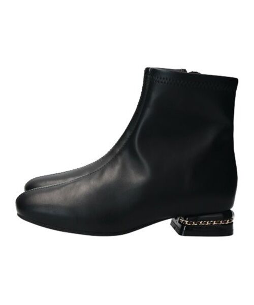 Bridget Birkin / ブリジットバーキン ブーツ（ショート丈） | 【Bridget Birkin】パールチェーンヒールストレッチショートブーツ | 詳細2