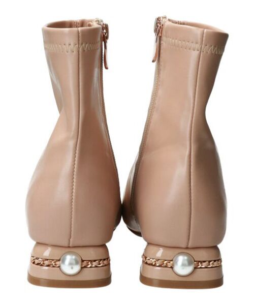 Bridget Birkin / ブリジットバーキン ブーツ（ショート丈） | 【Bridget Birkin】パールチェーンヒールストレッチショートブーツ | 詳細9