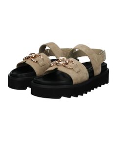 Bridget Birkin / ブリジットバーキン サンダル | 【PARADIS COULEUR】メタルチェーン厚底フットベッドサンダル