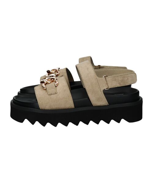 Bridget Birkin / ブリジットバーキン サンダル | 【PARADIS COULEUR】メタルチェーン厚底フットベッドサンダル | 詳細13