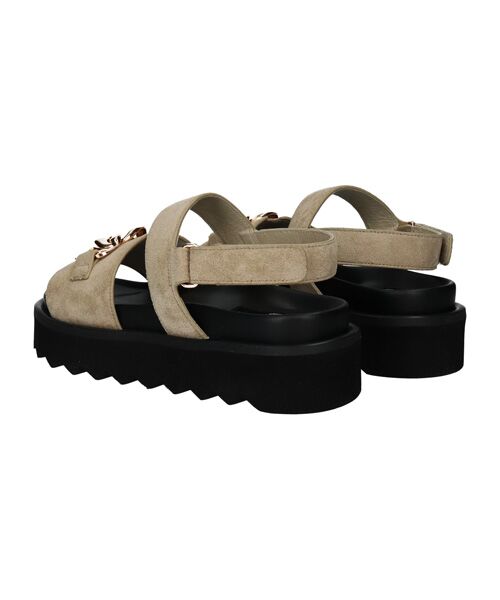 Bridget Birkin / ブリジットバーキン サンダル | 【PARADIS COULEUR】メタルチェーン厚底フットベッドサンダル | 詳細14
