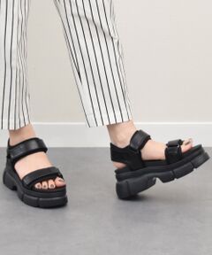 Bridget Birkin / ブリジットバーキン サンダル | 【Round About】ボリュームソールベルテッドサンダル