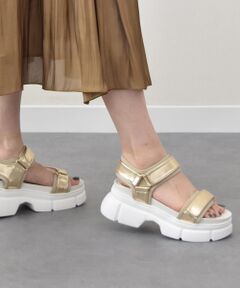 Bridget Birkin / ブリジットバーキン サンダル | 【Round About】ボリュームソールベルテッドサンダル