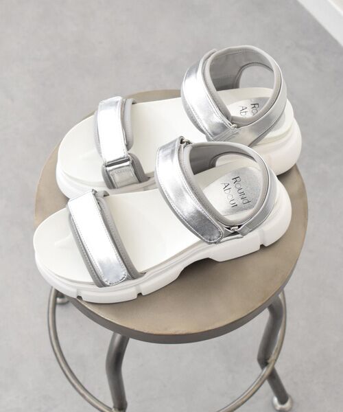 Bridget Birkin / ブリジットバーキン サンダル | 【Round About】ボリュームソールベルテッドサンダル（シルバー）