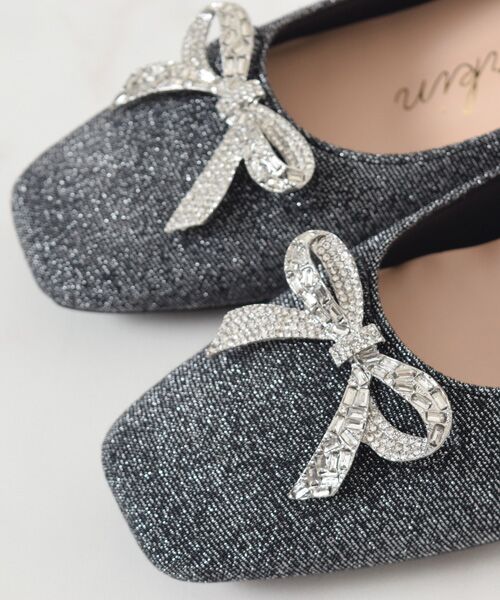 Bridget Birkin / ブリジットバーキン パンプス | 【Bridget Birkin】ビジューリボンラメパンプス | 詳細9