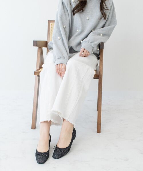 Bridget Birkin / ブリジットバーキン パンプス | 【Bridget Birkin】フラワーラメチュールパンプス | 詳細9