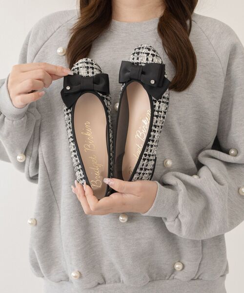 Bridget Birkin / ブリジットバーキン バレエシューズ | 【Bridget Birkin】ツイードグログランリボンバレエシューズ | 詳細9