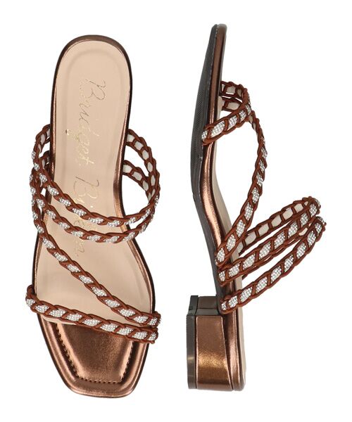 Bridget Birkin / ブリジットバーキン サンダル | 【Bridget Birkin】キラキラ編み込みサンダル | 詳細18