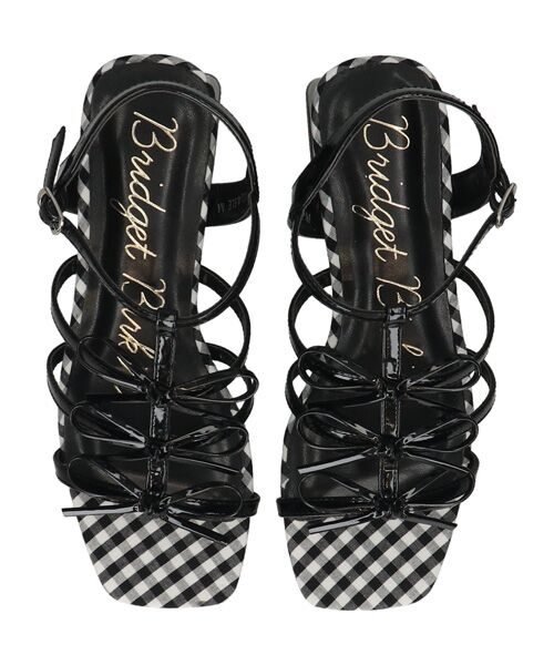Bridget Birkin / ブリジットバーキン サンダル | 【Bridget Birkin】ギンガムチェックリボンサンダル | 詳細4