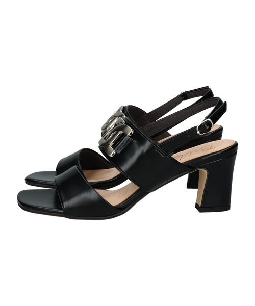 Bridget Birkin / ブリジットバーキン サンダル | 【Bridget Birkin】チェーンモチーフパーツサンダル | 詳細1