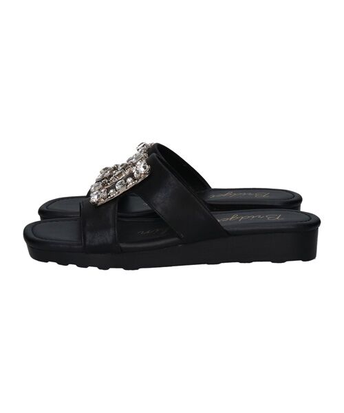 Bridget Birkin / ブリジットバーキン サンダル | 【Bridget Birkin】スクエアバックルミュールサンダル | 詳細1