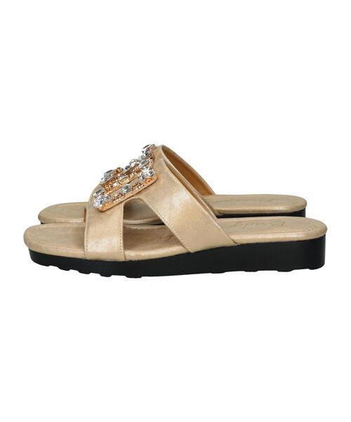 Bridget Birkin / ブリジットバーキン サンダル | 【Bridget Birkin】スクエアバックルミュールサンダル | 詳細7