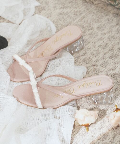 Bridget Birkin / ブリジットバーキン サンダル | 【Bridget Birkin】キルティングヒールリボンサンダル | 詳細18