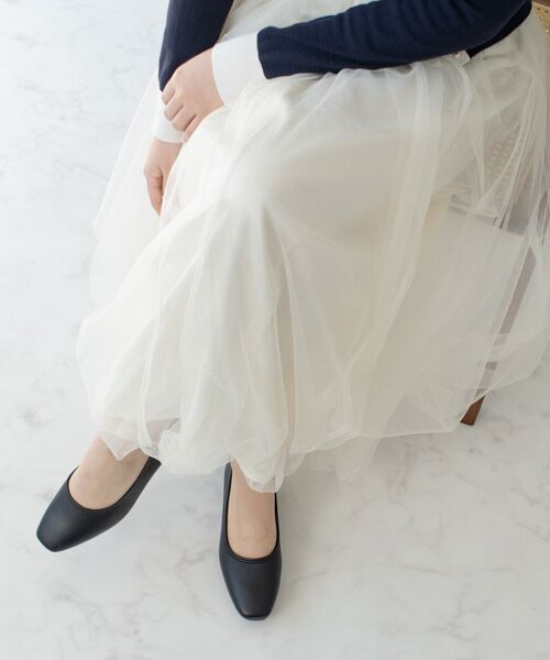 Bridget Birkin / ブリジットバーキン レインシューズ | 【Bridget Birkin】晴雨兼用プレーンスクエアパンプス | 詳細8