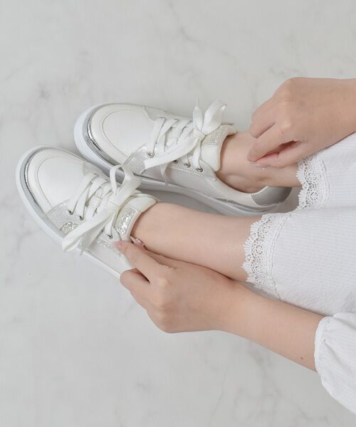 Bridget Birkin / ブリジットバーキン スニーカー | 【Bridget Birkin】グリッターメッシュスニーカー | 詳細17