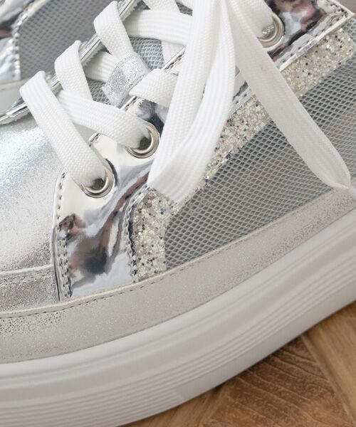 Bridget Birkin / ブリジットバーキン スニーカー | 【Bridget Birkin】グリッターメッシュスニーカー | 詳細27