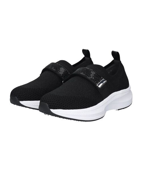 Bridget Birkin / ブリジットバーキン スニーカー | 【Bridget Birkin】ベルトストーンニットスニーカー | 詳細1