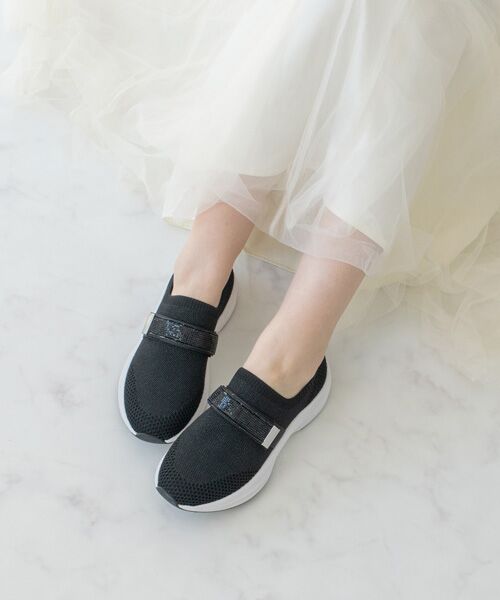 Bridget Birkin / ブリジットバーキン スニーカー | 【Bridget Birkin】ベルトストーンニットスニーカー | 詳細8