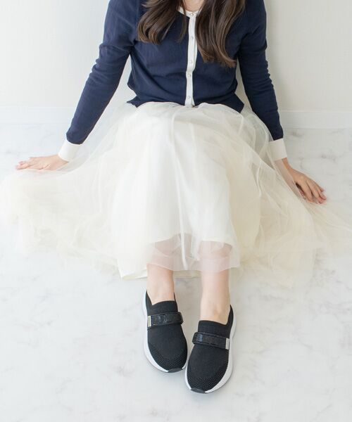 Bridget Birkin / ブリジットバーキン スニーカー | 【Bridget Birkin】ベルトストーンニットスニーカー | 詳細9