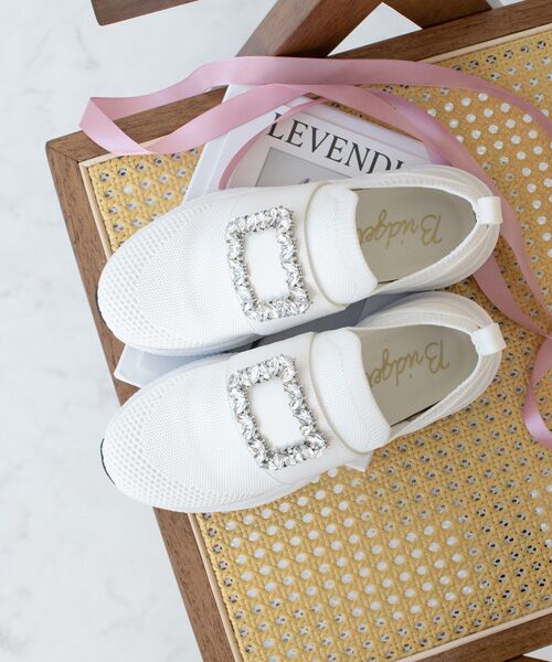 Bridget Birkin / ブリジットバーキン スニーカー | 【Bridget Birkin】ビジューバックルニットスニーカー | 詳細19