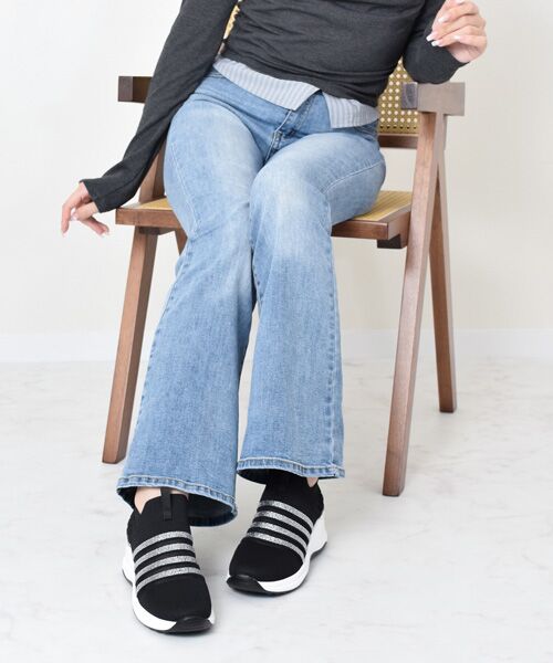 Bridget Birkin / ブリジットバーキン スニーカー | 【Bridget Birkin】ビジューニットヒールアップスニーカー | 詳細8