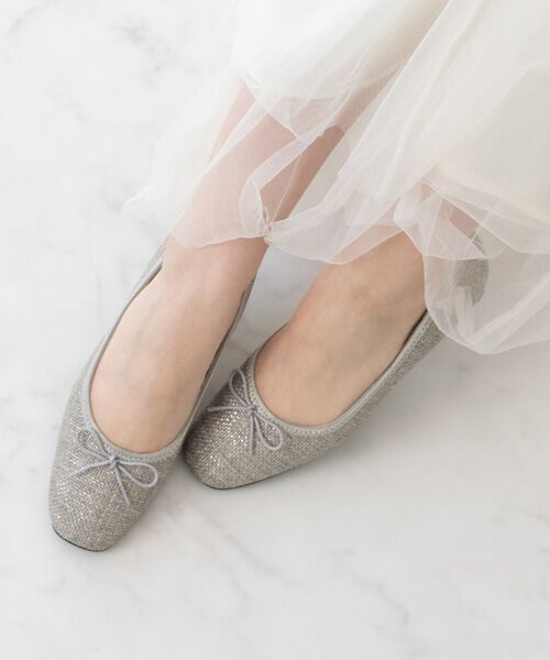 Bridget Birkin / ブリジットバーキン パンプス | 【BRIDGET BIRKIN WALK】ラメパナマ調バレエパンプス | 詳細17