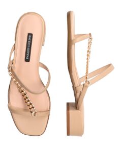 Bridget Birkin / ブリジットバーキン サンダル | 【PARADIS COULEUR】スクエアトウチェーンストラップサンダル