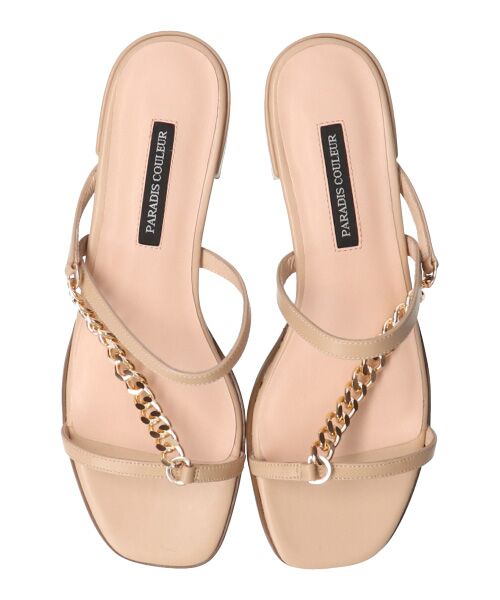 Bridget Birkin / ブリジットバーキン サンダル | 【PARADIS COULEUR】スクエアトウチェーンストラップサンダル | 詳細21