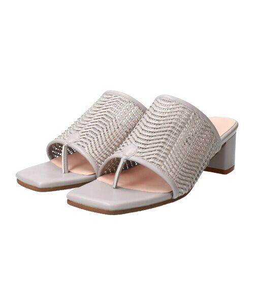 Bridget Birkin / ブリジットバーキン サンダル | 【PARADIS COULEUR】スクエアトウメッシュトングサンダル | 詳細15