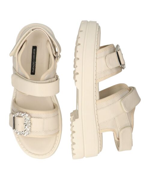Bridget Birkin / ブリジットバーキン サンダル | 【PARADIS COULEUR】ビジューバックルベルクロスポーツサンダル | 詳細16