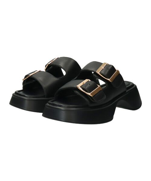 Bridget Birkin / ブリジットバーキン サンダル | 【PARADIS COULEUR】ダブルバックル厚底ミュールサンダル | 詳細1