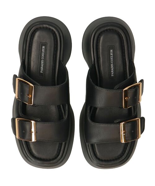 Bridget Birkin / ブリジットバーキン サンダル | 【PARADIS COULEUR】ダブルバックル厚底ミュールサンダル | 詳細5