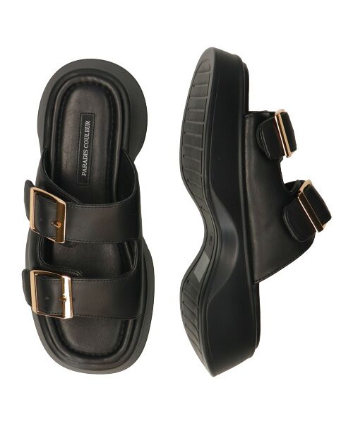 Bridget Birkin / ブリジットバーキン サンダル | 【PARADIS COULEUR】ダブルバックル厚底ミュールサンダル | 詳細7