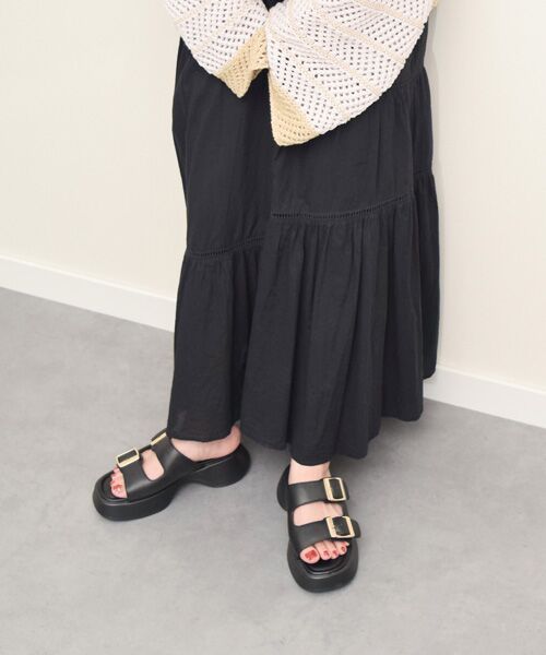 Bridget Birkin / ブリジットバーキン サンダル | 【PARADIS COULEUR】ダブルバックル厚底ミュールサンダル | 詳細8