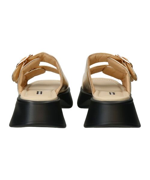 Bridget Birkin / ブリジットバーキン サンダル | 【PARADIS COULEUR】ダブルバックル厚底ミュールサンダル | 詳細13