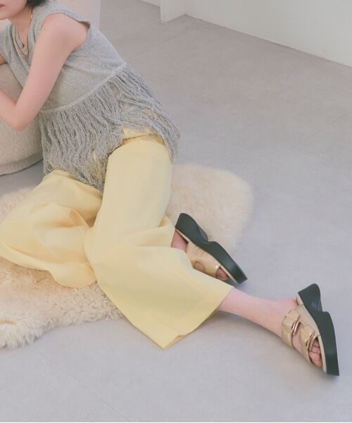 Bridget Birkin / ブリジットバーキン サンダル | 【PARADIS COULEUR】ダブルバックル厚底ミュールサンダル | 詳細19