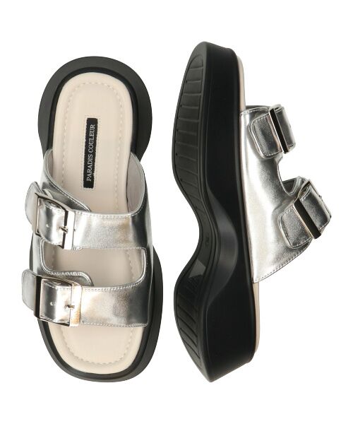 Bridget Birkin / ブリジットバーキン サンダル | 【PARADIS COULEUR】ダブルバックル厚底ミュールサンダル | 詳細26