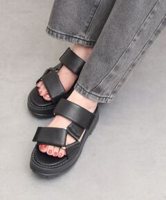 Bridget Birkin / ブリジットバーキン サンダル | 【PARADIS COULEUR】ワイドベルクロ厚底ミュールサンダル