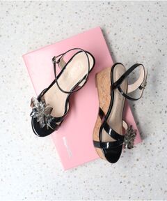 Bridget Birkin / ブリジットバーキン サンダル | 【Bridget Birkin】クリスタルフラワーサンダル